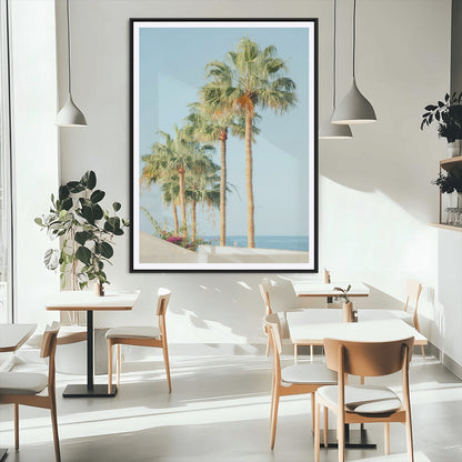 46777020-MGC-FP-24x36_Black-Tropical Ocean Sunset Canvas Print – Beach Coastal Wall Art Canvas Print, Framed Nautical Decor for Home, Office, Vacation Resort