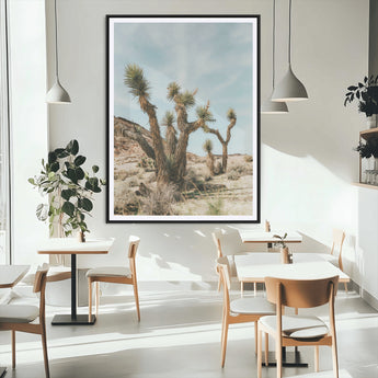 95224550-MGC-FP-24x36_Black-Joshua Tree Desert Canvas Print – Southwestern Boho Landscape Wall Art, Rustic Nature Scene for Living Room, Entryway & Earthy