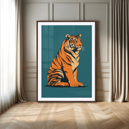 45688-MGV-CV-24X36-Tiger Wall Art – Bold Jungle Cat Canvas Print, Modern Wildlife Animal Decor for Living Room, Bedroom, Office or Nature Inspired