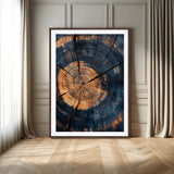 32486414-MGV-CV-24X36-Tree Rings Wall Art Canvas Print, Framed Rustic Texture Art Picture Print, Wood Grain Perfect Rustic Industrial Decor Artwork