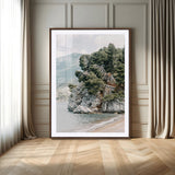 28003346-MGC-FP-24x36-Beach Trees Wall Art Canvas Print, Framed Earthy Beachside Art Picture Print, Beachside Nature Perfect Rustic Coastal Decor