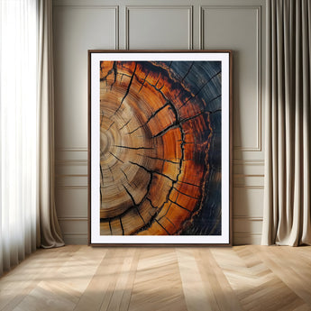 74113861-MGV-CV-24X36-Tree Ring Art Wall Art Canvas Print, Framed Rustic Wood Art Art Picture Print, Timber Wall Decor Perfect Modern Rustic Decor