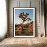96503558-MGC-FP-24x36_Walnut-Joshua Tree Wall Art Canvas Print, Framed Desert Sunset Art Picture Print, Golden Hour Light Perfect Southwestern Boho Decor