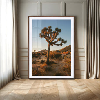 96503558-MGV-CV-24X36-Joshua Tree Wall Art Canvas Print, Framed Desert Sunset Art Picture Print, Golden Hour Light Perfect Southwestern Boho Decor