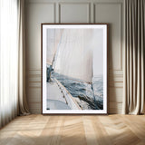 95552990-MGV-CV-24X36-Nautical Sailing Wall Art – Sailboat with White Sails and Ocean Waves, Coastal Photography Print, Seaside Decor for Beach House &