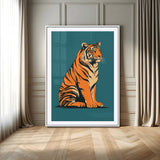 45688-MGC-FP-24x36_White-Tiger Wall Art – Bold Jungle Cat Canvas Print, Modern Wildlife Animal Decor for Living Room, Bedroom, Office or Nature Inspired