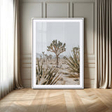 24058625-MGC-FP-24x36-Joshua Tree Wall Art Canvas Print, Framed Earthy Desert Art Picture Print, Neutral Desert Perfect Southwestern Minimalist Decor