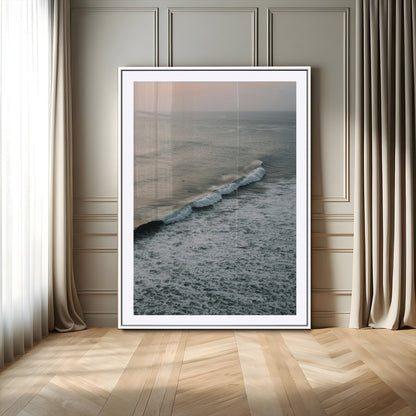 88999168-MGC-FP-24x36-Ocean Waves Wall Art Canvas Print, Framed Coastal Serenity Art Picture Print, Relaxing Ocean Perfect Modern Coastal Decor Artwork