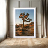 96503558-MGC-FP-24x36_White-Joshua Tree Wall Art Canvas Print, Framed Desert Sunset Art Picture Print, Golden Hour Light Perfect Southwestern Boho Decor