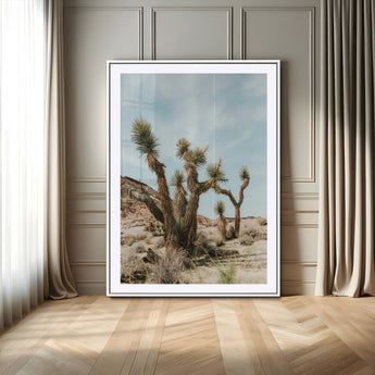 95224550-MGC-FP-24x36_White-Joshua Tree Wall Art – Desert Landscape Canvas Print with Southwestern Scenery, Rustic Western Photography, Boho Nature Decor for