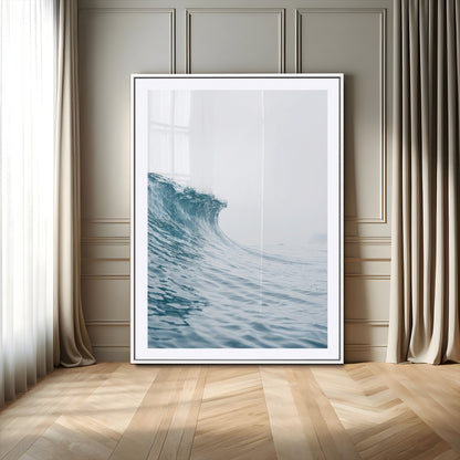 38699249-MGV-CV-24X36-Ocean Wave Wall Art – Minimalist Sea Canvas Print, Rising Surf and Misty Horizon Photography Decor for Bedroom, Living Room,