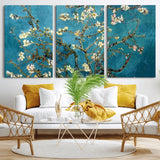 91714-MGV-CV-36X24-Almond Blossoms Wall Art – Handcrafted Van Gogh Inspired Floral Canvas Print, Beautiful Nature Decor for Living Room, Bedroom, or