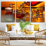 18250-MGV-CV-36X24-Whiskey Pour Wall Art – Captivating Whiskey Splash Canvas Print, Elegant Bar or Home Lounge Decor for Office, Man Cave or Living