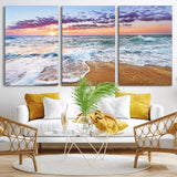 53006-MGV-CV-36X24-Ocean Beach Sunset Wall Art – Vibrant Seascape Canvas Print, Coastal Home Decor for Living Room, Bedroom, Office or Beach House