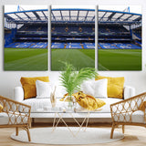 59508-MGV-CV-36X24-Chelsea Stadium Wall Art – Stamford Bridge Football Arena Canvas Print, Iconic Soccer Artwork for Living Room, Office, Game Room