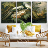 84047-MGV-CV-36X24-Tropical Birds Wall Art – Elegant Botanical Canvas Print, Exotic Nature Decor for Living Room, Bedroom or Office