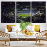 16515-MGV-CV-36X24-Dodgers Stadium Wall Art Canvas Print, Framed Baseball Stadium Art Picture Print, Dodgers Field Perfect Sport Room Decor Artwork