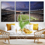 52712-MGV-CV-36X24-Gillette Stadium Field Wall Art Canvas Print, Framed Massachusetts Stadium Art Picture Print, Gillette Stadium Perfect Sport Room