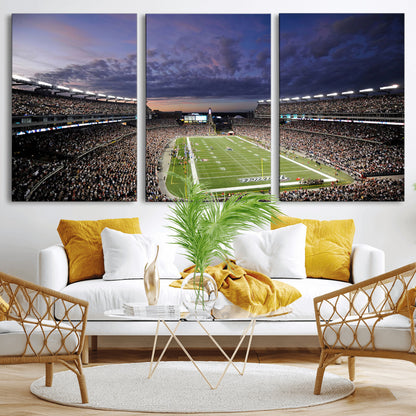 52712-MGV-CV-36X24-Gillette Stadium Field Wall Art Canvas Print, Framed Massachusetts Stadium Art Picture Print, Gillette Stadium Perfect Sport Room