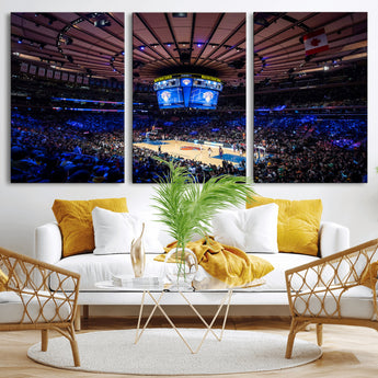 20491-MGV-CV-36X24-Madison Square Garden Wall Art Canvas Print, Framed New York Stadium Art Picture Print, MSG Stadium Perfect Sport Room Decor
