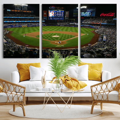 83979-MGV-CV-36X24-RingCentral Coliseum Wall Art Canvas Print, Framed Oakland A's Stadium Art Picture Print, RingCentral Coliseum Field Perfect Sport
