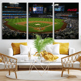 83979-MGV-CV-36X24-RingCentral Coliseum Wall Art Canvas Print, Framed Oakland A's Stadium Art Picture Print, RingCentral Coliseum Field Perfect Sport