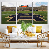 52835-MGV-CV-36X24-Notre Dame Stadium Wall Art Canvas Print, Framed Indiana Stadium Art Picture Print, Notre Dame Field Perfect Sport Room Decor