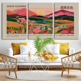 18304-MGV-CV-36X24-Sunset Mountain Landscape Wall Art – Panoramic Abstract Nature Canvas Print, Vibrant Wall Decor for Living Room, Bedroom, Office,