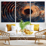 10017879-MGV-CV-36X24-Wood Tree Ring Wall Art Canvas Print, Framed Natural Wood Art Picture Print, Rustic Tree Slice Perfect Rustic Decor Artwork