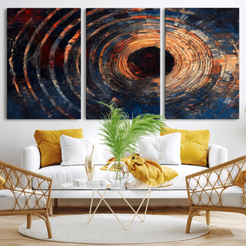 10017879-MGV-CV-36X24-Wood Tree Ring Wall Art Canvas Print, Framed Natural Wood Art Picture Print, Rustic Tree Slice Perfect Rustic Decor Artwork