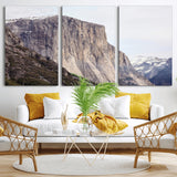 74506434-MGV-CV-36X24-El Capitan Wall Art Canvas Print, Framed Yosemite Cliff Art Picture Print, Sierra Nevada Perfect Sierra Minimalism Decor Artwork
