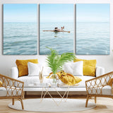 32624554-MGV-CV-36X24-Swimming Relaxation Wall Art Canvas Print, Framed Peaceful Water Art Picture Print, Clear Sea Perfect Minimalist Aquatic Decor