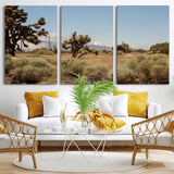 16114018-MGV-CV-36X24-Joshua Tree Wall Art Canvas Print, Framed Desert Landscape Art Picture Print, Mountain Horizon Perfect Southwestern Boho Decor