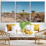 35156165-MGV-CV-36X24-Joshua Tree Wall Art Canvas Print, Framed Desert Landscape Art Picture Print, Warm Earth Tones Perfect Southwestern Minimalist
