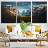 15244033-MGV-CV-36X24-Yosemite National Wall Art Canvas Print, Framed Mountain Landscape Art Picture Print, El Capitan Perfect Rustic Farmhouse Decor