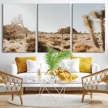 62783269-MGV-CV-36X24-Joshua Tree Wall Art – Desert Landscape Photography Canvas Print, Southwest Nature Artwork Rustic Home Decor for Living Room,