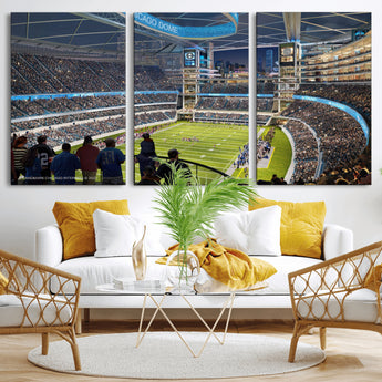 41816511-MGV-CV-36X24-Chicago Dome Stadium Wall Art – Futuristic Football Arena Canvas Print, Modern Sports Fan Decor for Man Cave, Office, Bar, or