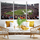 18347149-MGV-CV-36X24-Soldier Field Wall Art – Chicago Bears Football Stadium Canvas Print, Game Day Sports Decor for Man Cave, Bar, Office, or Living