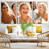 CSTM912-MGV-CV-36X24-Framed Wedding Canvas Print - Custom Wall Art Keepsake for Couples, Elegant Home Decoration Gift, Create Your Own Photo Canvas