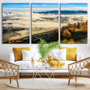 21551192-MGV-CV-36X24-Landscape Wall Art – Autumn Mountain View Canvas Print, Scenic Nature Photography Decor for Bedroom, Living Room, Office, Cabin or