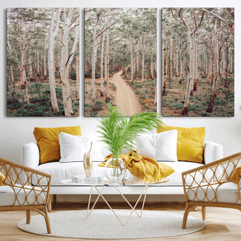24760563-MGV-CV-36X24-Forest Wall Art – Tranquil Woodland Path Canvas Print, Scenic Nature Photography Decor for Bedroom, Living Room, Office, Cabin or