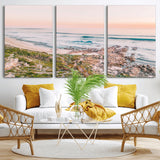 27332135-MGV-CV-36X24-Coastal Sunset Wall Art – Ocean Waves and Rocky Shore Canvas Print, Scenic Seaside Photography Decor for Bedroom, Living Room,