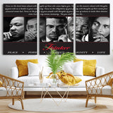 45112-MGV-CV-36X24-Black Icons Wall Art Canvas Print, Framed Thinker Art Picture Print, Motivational Quote Perfect Cultural Modern Decor Artwork