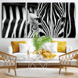 43631-MGV-CV-36X24-Black and White Zebra Wall Art – Modern Animal Print Canvas Artwork for Living Room, Bedroom, or Office Decor