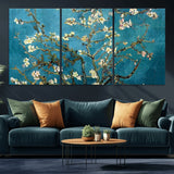 91714-MGV-CV-36X24-Almond Blossoms Wall Art – Handcrafted Van Gogh Inspired Floral Canvas Print, Beautiful Nature Decor for Living Room, Bedroom, or
