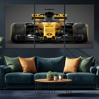 62882-MGV-CV-36X24-Renault F1 Racing Car Print - High-Performance Formula 1 Motorsport Wall Art, Perfect Gift for Racing Fans and Car Enthusiasts