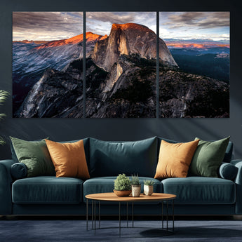 31332-MGV-CV-36X24-Mountain Landscape Wall Art – Majestic Sunset Rock Formation Canvas Print, Nature Scenic Decor for Living Room, Office, Cabin or