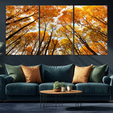 11823-MGV-CV-36X24-Golden Autumn Tree Canopy Wall Art – Stunning Fall Forest Leaves Print, Warm Seasonal Nature Decor for Home, Office or Cabin