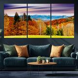 58007-MGV-CV-36X24-Autumn Mountain Landscape Wall Art – Stunning Fall Forest Canvas Print, Cozy Nature Decor for Home or Office