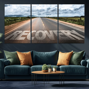 50743-MGV-CV-36X24-Healing Road Wall Art – Motivational Highway Canvas Print, Inspirational Journey Decor for Office, Gym or Living Room